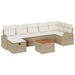 Set de canapele pentru grădină cu pernă 8 pcs Bej Rattan poli - WALTI WALTI