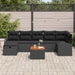 Set de canapele pentru grădină cu pernă 8 pcs Negru Rattan poli - WALTI WALTI