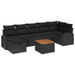 Set de canapele pentru grădină cu pernă 8 pcs Negru Rattan poli - WALTI WALTI