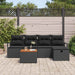 Set de canapele pentru grădină cu pernă 6 pcs Negru Rattan poli - WALTI WALTI