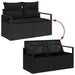 Set de canapele pentru grădină cu pernă 6 pcs Negru Rattan poli - WALTI WALTI