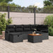 Set de canapele pentru grădină cu pernă 7 pcs Negru Rattan poli - WALTI WALTI