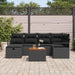 Set de canapele pentru grădină cu pernă 7 pcs Negru Rattan poli - WALTI WALTI