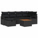 Set de canapele pentru grădină cu pernă 7 pcs Negru Rattan poli - WALTI WALTI