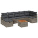 Set de canapele pentru grădină cu pernă 8 pcs Gri Rattan poli - WALTI WALTI