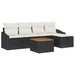 Set de canapele pentru grădină cu pernă 6 pcs Negru Rattan poli - WALTI WALTI