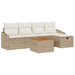 Set de canapele pentru grădină cu pernă 6 pcs Bej Rattan poli - WALTI WALTI