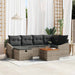Set de canapele pentru grădină cu pernă 7 pcs Gri Rattan poli - WALTI WALTI