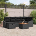 Set de canapele pentru grădină cu pernă 7 pcs Negru Rattan poli - WALTI WALTI