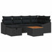 Set de canapele pentru grădină cu pernă 7 pcs Negru Rattan poli - WALTI WALTI