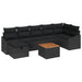 Set de canapele pentru grădină 8 pcs Negru Rattan poli - WALTI WALTI
