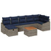 Set de canapele pentru grădină cu pernă 8 pcs Gri Rattan poli - WALTI WALTI
