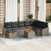 Set de canapele pentru grădină cu pernă 9 pcs Gri Rattan poli - WALTI WALTI