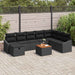 Set de canapele pentru grădină cu pernă 9 pcs Negru Rattan poli - WALTI WALTI