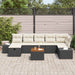 Set de canapele pentru grădină cu pernă 8 pcs Negru Rattan poli - WALTI WALTI