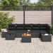 Set de canapele pentru grădină cu pernă 8 pcs Negru Rattan poli - WALTI WALTI