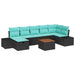 Set de canapele pentru grădină 8 buc. Negru Rattan poli - WALTI WALTI