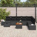 Set de canapele pentru grădină cu pernă 9 pcs Negru Rattan poli - WALTI WALTI