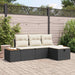 Set de canapele pentru grădină 4 pcs Negru 55 x 62 x 69 cm - WALTI WALTI