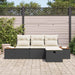 Set de canapele pentru grădină 4 pcs Negru 55 x 62 x 69 cm - WALTI WALTI