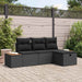 Set de canapele pentru grădină 4 pcs Negru 55 x 62 x 69 cm - WALTI WALTI