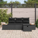 Set de canapele pentru grădină 4 pcs Negru 55 x 62 x 69 cm - WALTI WALTI