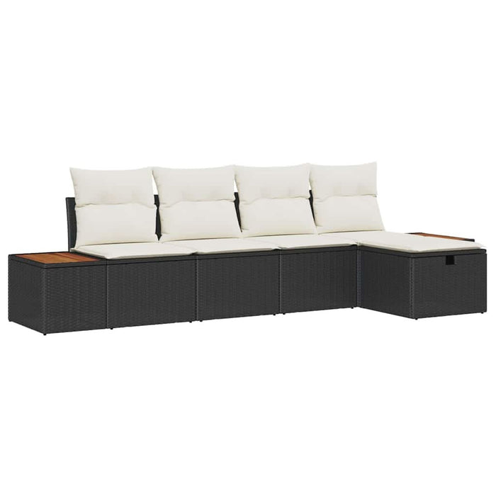 Set de canapele pentru grădină 5 pcs Negru 55 x 62 x 69 cm - WALTI WALTI