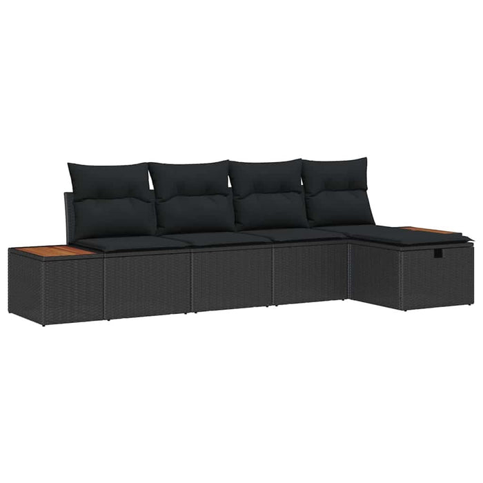 Set de canapele pentru grădină 5 pcs Negru 55 x 62 x 69 cm - WALTI WALTI