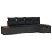 Set de canapele pentru grădină 5 pcs Negru 55 x 62 x 69 cm - WALTI WALTI