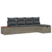 Set de canapele pentru grădină cu pernă 5 pcs Gri Rattan poli - WALTI WALTI
