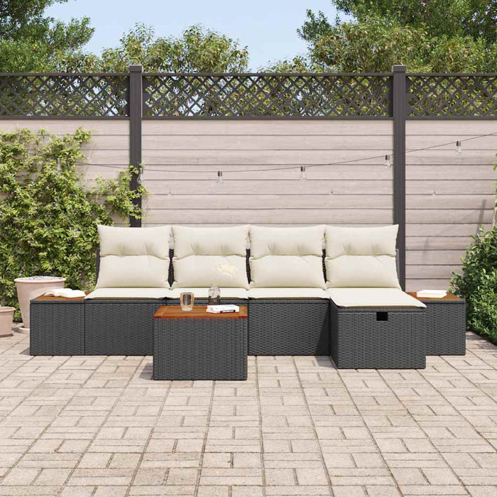 Set de canapele pentru grădină 6 pcs Negru 55 x 62 x 69 cm - WALTI WALTI