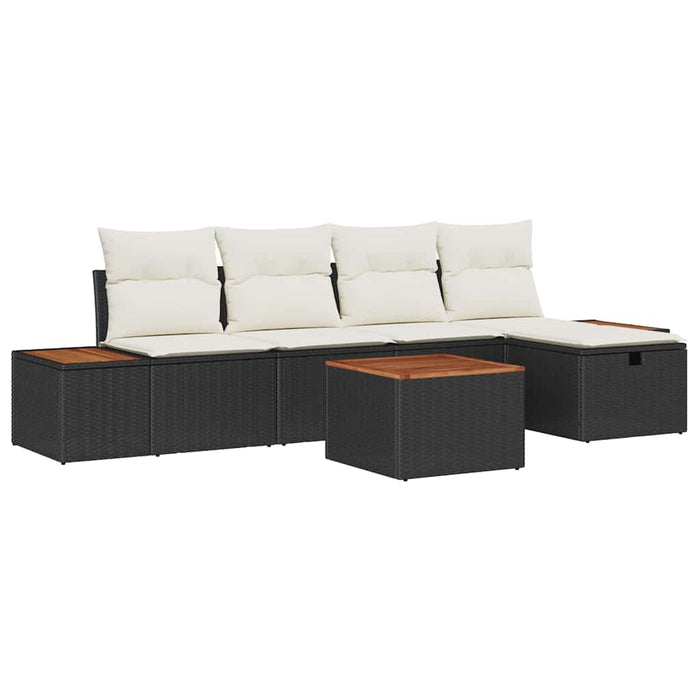 Set de canapele pentru grădină 6 pcs Negru 55 x 62 x 69 cm - WALTI WALTI