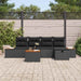 Set de canapele pentru grădină 6 pcs Negru 55 x 62 x 69 cm - WALTI WALTI