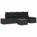 Set de canapele pentru grădină 6 pcs Negru 55 x 62 x 69 cm - WALTI WALTI