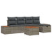 Set de canapele pentru grădină cu pernă 6 pcs Gri Rattan poli - WALTI WALTI