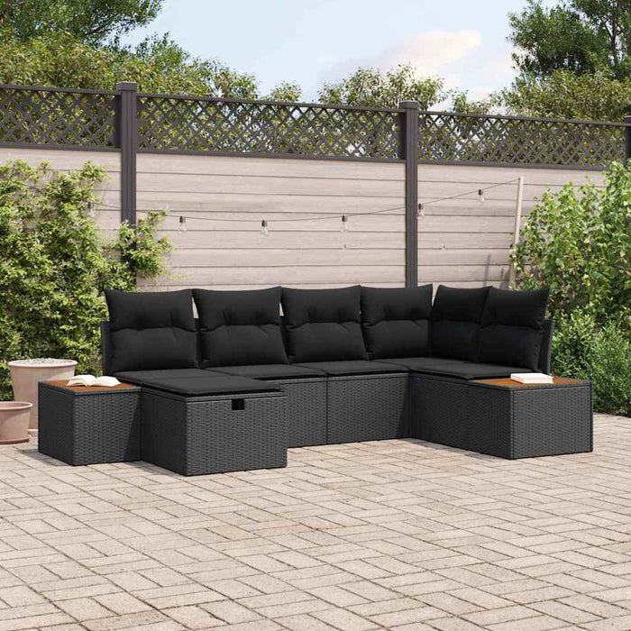 Set de canapele pentru grădină 6 pcs Negru 55 x 62 x 69 cm - WALTI WALTI