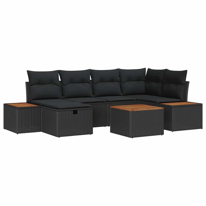Set de canapele pentru grădină 7 pcs Negru 55 x 62 x 69 cm - WALTI WALTI