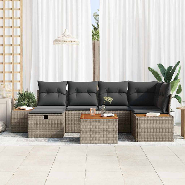 Set de canapele pentru grădină 7 pcs Gri 55 x 62 x 69 cm - WALTI WALTI