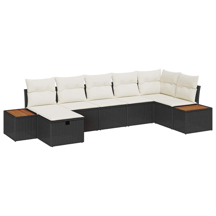 Set de canapele pentru grădină 7 pcs Negru 55 x 62 x 69 cm - WALTI WALTI