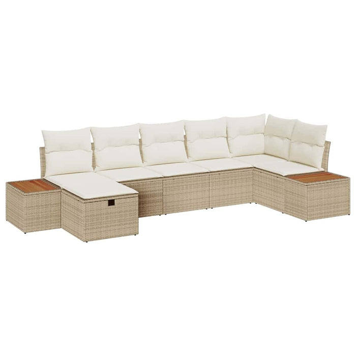 Set de canapele pentru grădină 7 pcs Bej 55 x 62 x 69 cm - WALTI WALTI