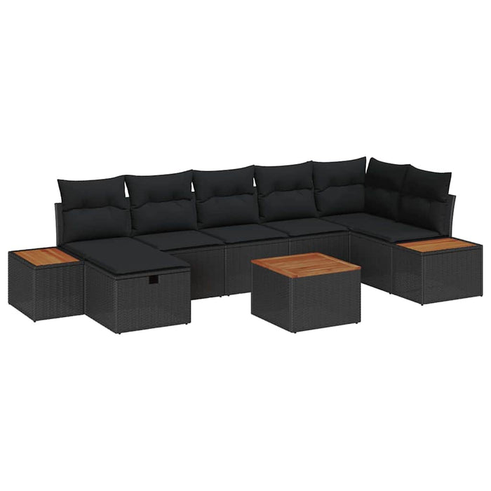 Set de canapele pentru grădină 8 pcs Negru 55 x 62 x 69 cm - WALTI WALTI