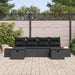 Set de canapele pentru grădină 6 pcs Negru 55 x 62 x 69 cm - WALTI WALTI