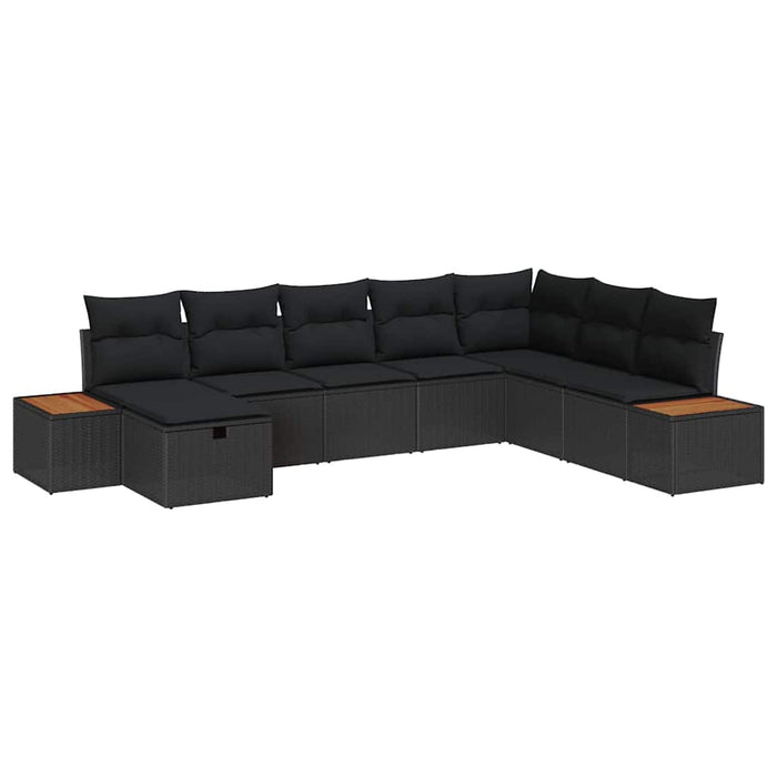 Set de canapele pentru grădină 8 pcs Negru 55 x 62 x 69 cm - WALTI WALTI