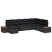 Set de canapele pentru grădină 8 pcs Negru 55 x 62 x 69 cm - WALTI WALTI