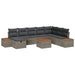 Set de canapele pentru grădină cu pernă 9 pcs Gri Rattan poli - WALTI WALTI