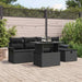 Set de canapele pentru grădină cu pernă 6 pcs Negru Rattan poli - WALTI WALTI