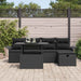 Set de canapele pentru grădină cu pernă 6 pcs Negru Rattan poli - WALTI WALTI