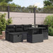 Set de canapele pentru grădină cu pernă 7 pcs Negru Rattan poli - WALTI WALTI