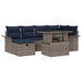 Set de canapele pentru grădină cu pernă 7 pcs Gri Rattan poli - WALTI WALTI