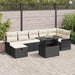Set de canapele pentru grădină cu pernă 8 pcs Negru Rattan poli - WALTI WALTI